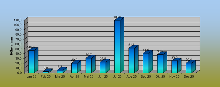 ChartObject Niederschlagsverlauf von Mühlanger
